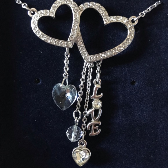 Swarovski Heart Lock Pendant Love Necklace - Picture 5 of 8